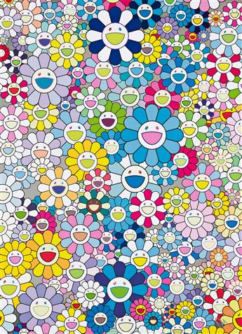 TAKASHI MURAKAMI Champagne Supernova: Blue * I Look Back and There, My Beautiful Memories.